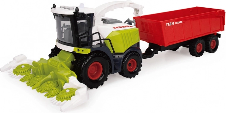 FARM SERVICE kombájn pótkocsival, fényekkel és hangokkal