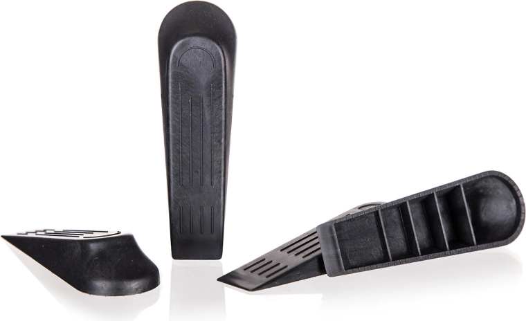 Ajtóék ajtókitámasztó, 4 db-os készlet, fekete