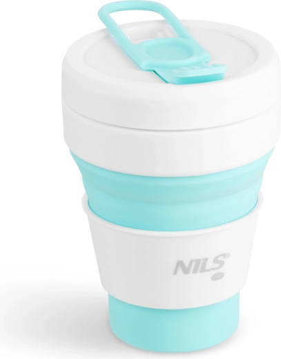 Összecsukható szilikon bögre NILS Camp 355 ml, mentazöld