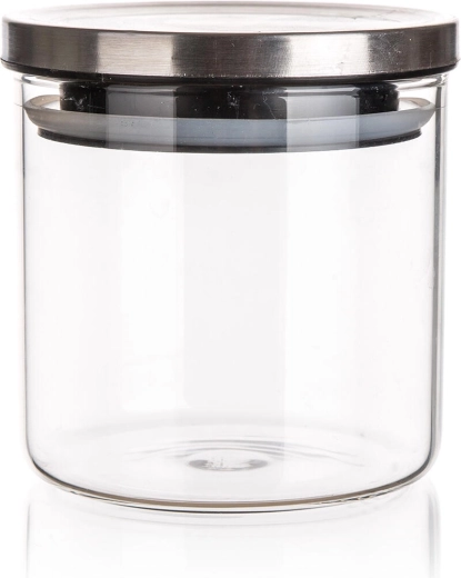 FREIA üvegedény 0,65 l rozsdamentes fedéllel
