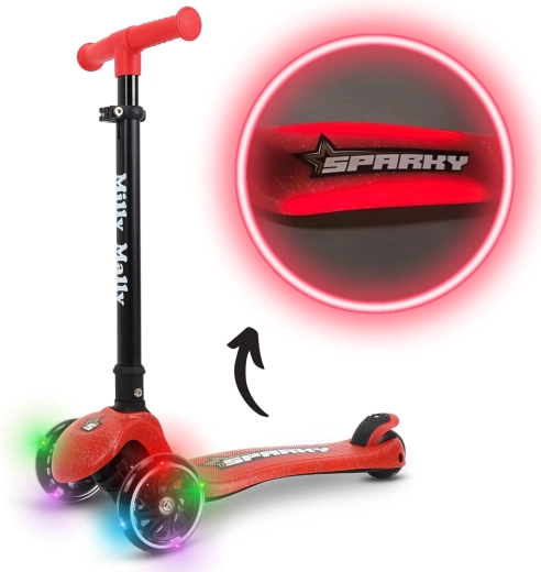 Milly Mally Sparky piros gyerek háromkerekű roller