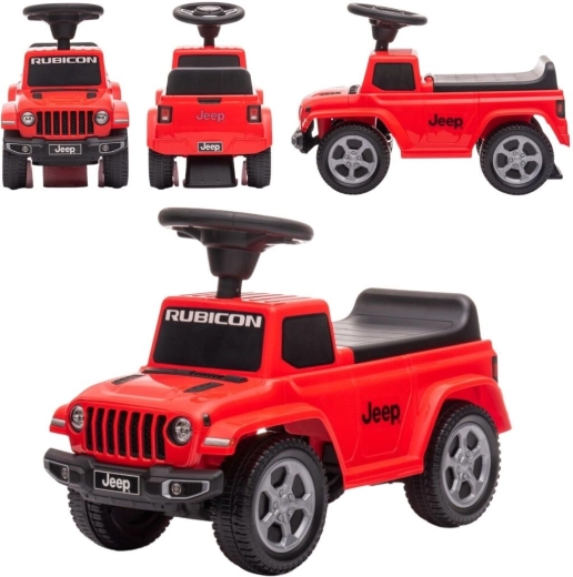Jeep Rubicon hangos gyermek lábbal hajtható kismotor, piros