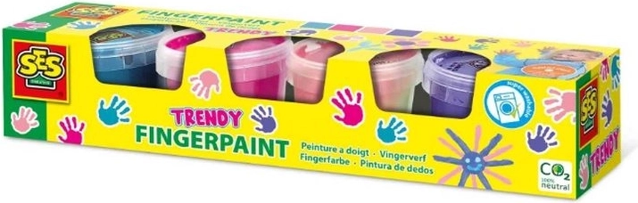 SES Creative ujjfesték – 4 divatos színű készlet (4×110 ml)