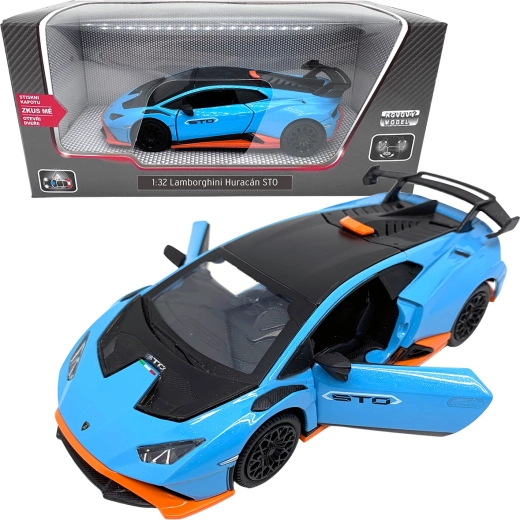 Fém modell 1:32 LAMBORGHINI HURACÁN STO kék