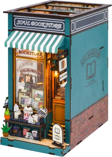 2Kids Toys 3D puzzle Könyvtámasz A lélek könyvesboltja miniatűr házikója