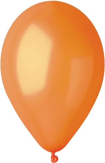 Metálfényű lufik 20 cm – narancssárga