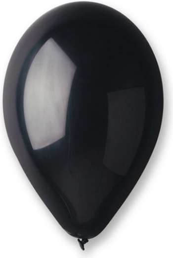 Fémes latex léggömbök 10" fekete