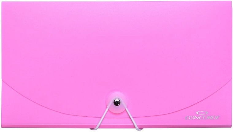 DL gumis dokumentumtartó mappa, 13 rekesz, pasztell rózsaszín