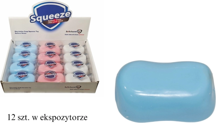 Szappan alakú antistressz gyurmázható labda - 1 darab