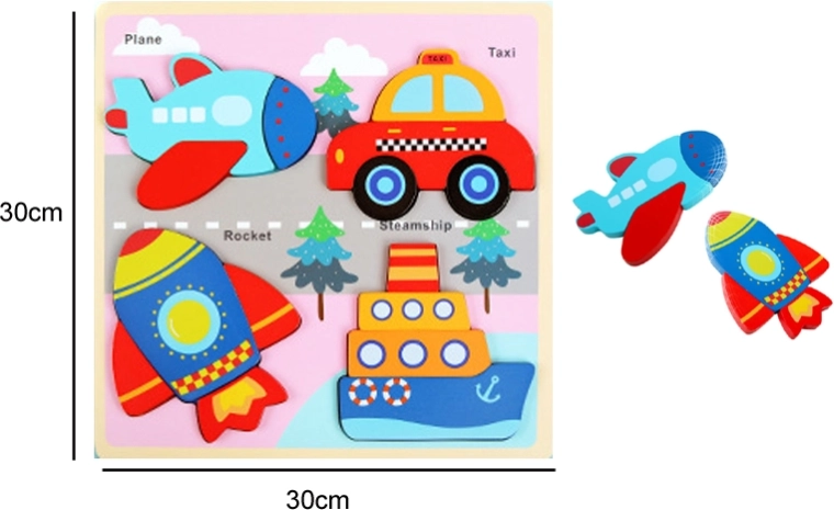 Fa puzzle – közlekedési eszközök