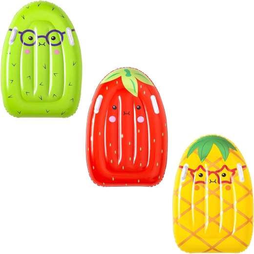 BESTWAY felfújható úszódeszka fogantyúkkal – kivi, ananász vagy eper 84 × 56 cm