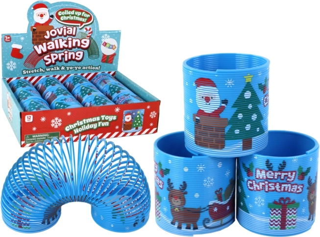 Kultikus kék rugó karácsonyi motívummal 6 cm