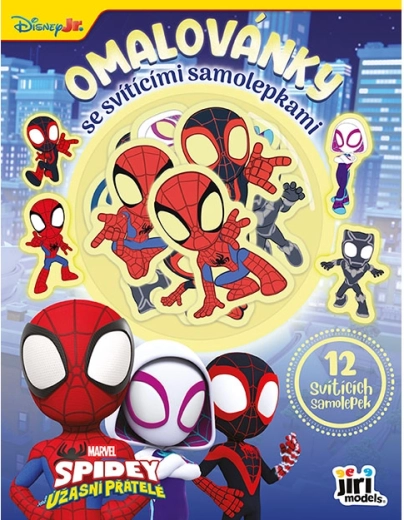 Színezőkönyv világító Spidey matricákkal