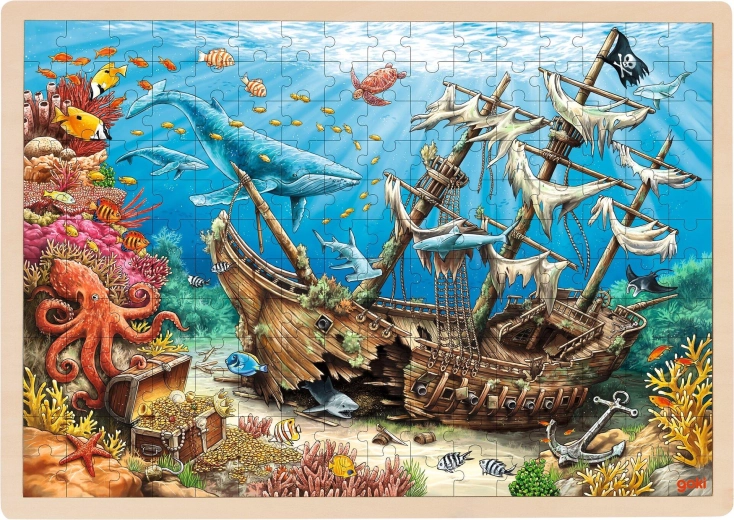 Belerakós fa puzzle elsüllyedt Santa Elena hajó – 1 db