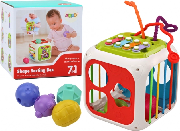 Oktató kocka babáknak 7 az 1-ben