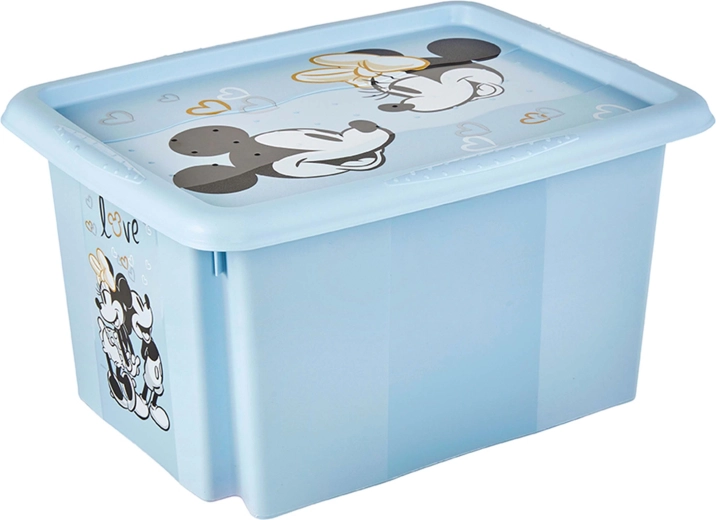 Mickey tárolódoboz fedéllel, 15 l