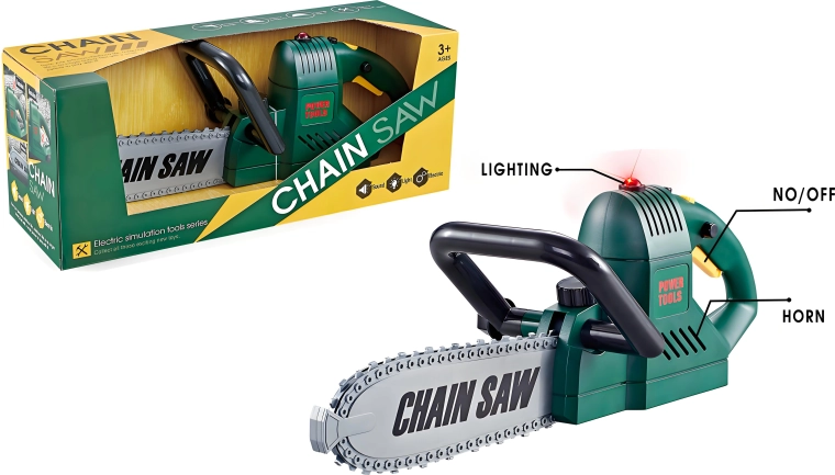 Gyermek akkumulátoros láncfűrész fénnyel és hanggal