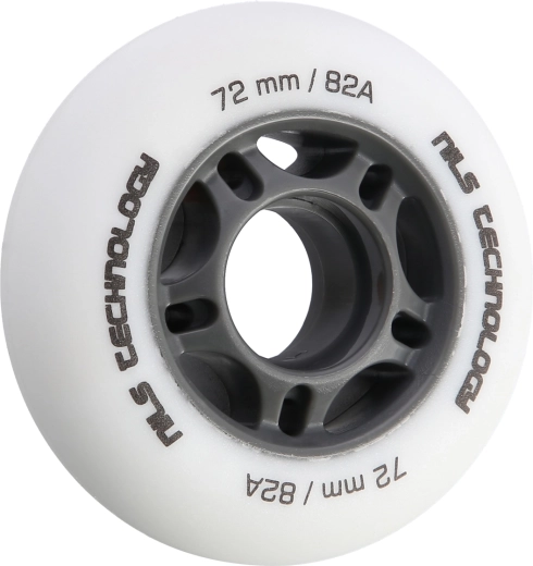 Matt görkerek in-line korcsolyához NILS Extreme 72 mm 82A, fehér, 4 db-os készlet