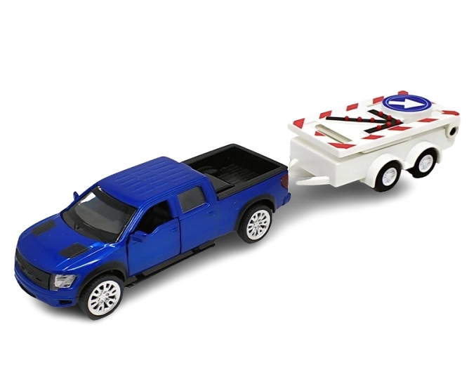 Fém Ford F-150 SVT Raptor pick-up modell 1:52 világítással és hangokkal
