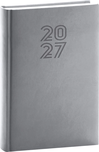 Notique napi határidőnapló Aprint 2027 szürke 15 × 21 cm