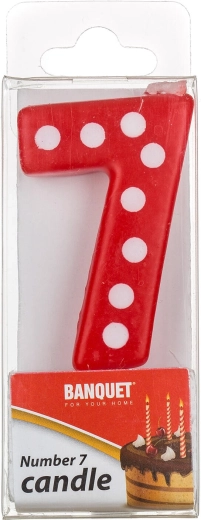 Torta gyertya 7-es szám MY PARTY 5 × 3 cm