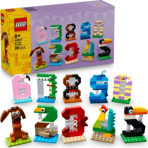 LEGO születésnapi számjegyek állatkákkal