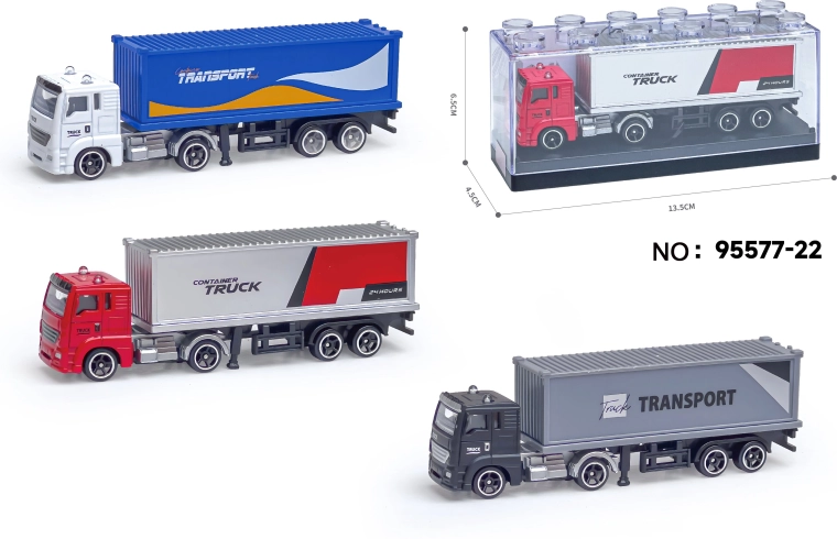 Fém konténerszállító modell 1:64