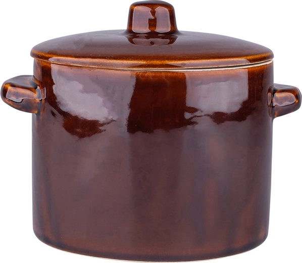 Kőedény (kőcserép) fazék 1,5 l fedővel