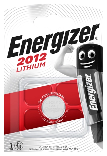 Lítium gombelem CR2012 ENERGIZER 3 V, 58 mAh (1 db)