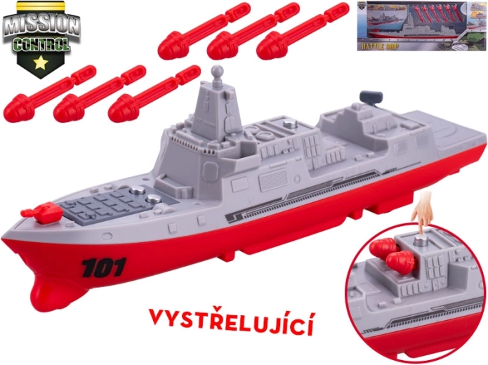 Mission Control romboló – lendkerekes hadihajó lövedékekkel, 24 cm