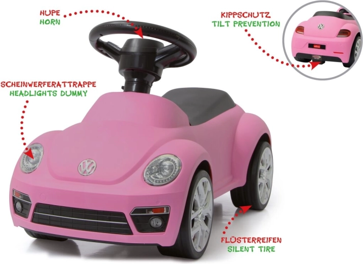 Jamara Volkswagen Beetle rózsaszín lábbal hajtós jármű