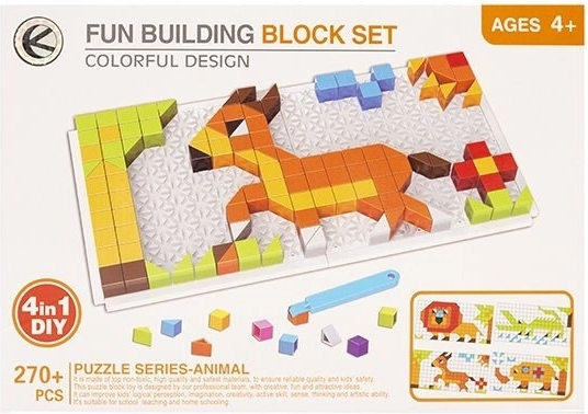 Gyerek puzzle 4 az 1-ben állatok 270 darab