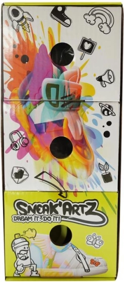 Sneak’Artz kreatív készlet mini tornacipők tervezéséhez kiegészítőkkel