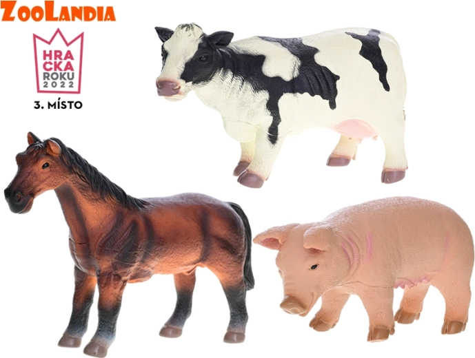 Zoolandia farmás figura szett 23–26 cm, 3 db