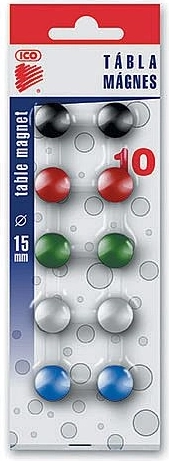 Mágnesek 15 mm, 10 db-os készlet