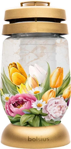 Temetői lámpás Jaro 22 cm, égési idő 36 óra