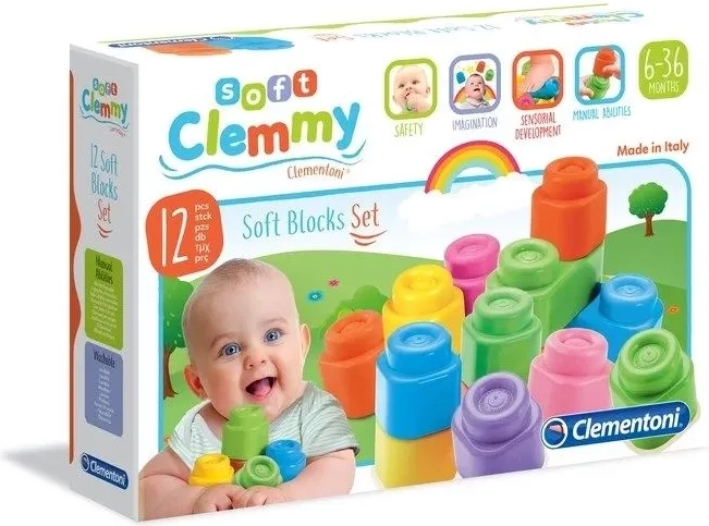 Clementoni Soft Clemmy 12 puha kockából álló készlet
