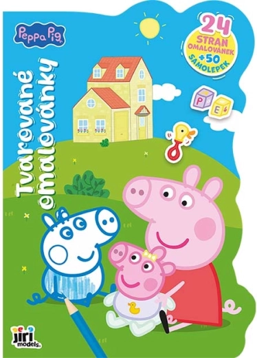 Formára vágott színező Peppa malac matricákkal – 1 db