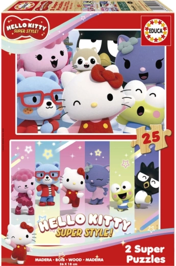 Educa fa puzzle Hello Kitty 2×25 darab