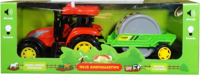 Traktor pótkocsival és lengyel hangmodullal