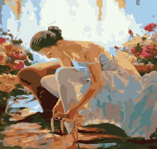 Számfestő balerina 40 × 50 cm