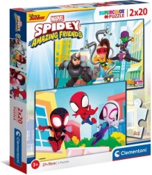Puzzle 2x20 darabos MARVEL Pókember és csodálatos barátai