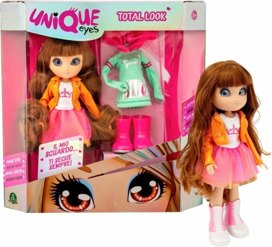 Panenka Unique Eyes – divatkészlet kiegészítőkkel, 25 cm
