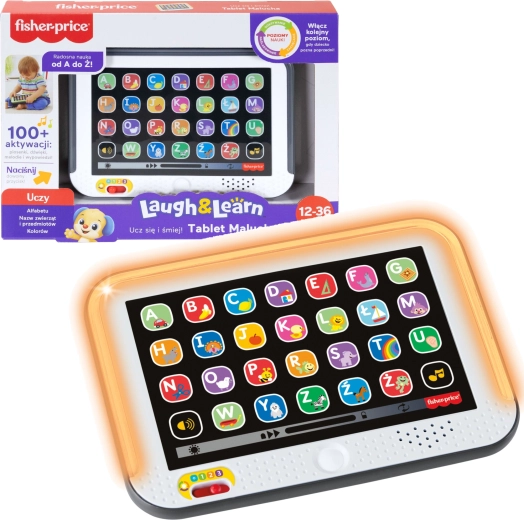Fisher-Price interaktív oktató tablet a legkisebbeknek, több mint 100 hanggal (lengyel nyelven)