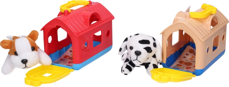 Plüssállat hordozóban, 15 cm – 1 darab