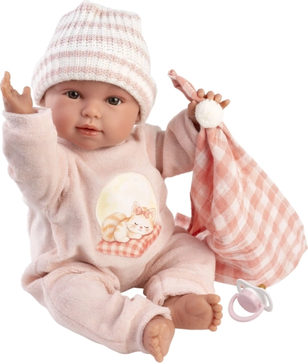 Llorens New Born realisztikus újszülött baba hangokkal 38 cm