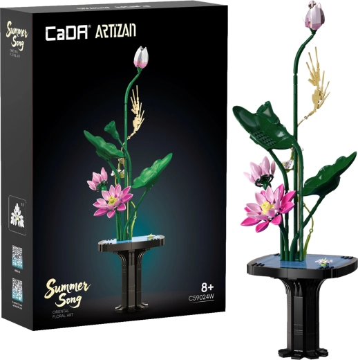 CaDA Floral Art Summer Song építőkészlet – virágdekoráció 61,6 cm, 755 darab