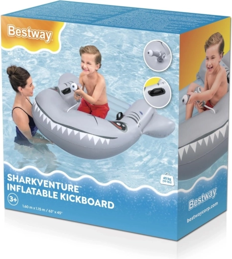 BESTWAY felfújható cápahajó vízi ágyúval 160 × 115 cm