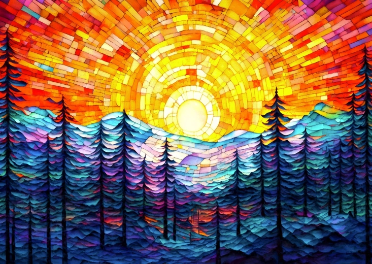Enjoy Puzzle gyönyörű naplemente 1000 darabos