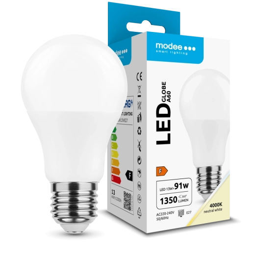 MODEE LIGHTING LED izzó Globe A60 13 W E27 semleges fehér